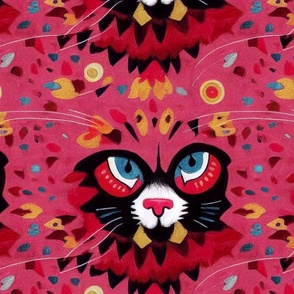 Pink Kitty Abstract