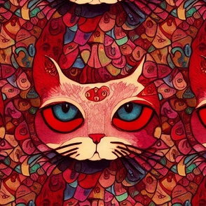 Rose Kitty Abstract