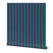 One Inch Vertical Purple and GR Green School Colors Stripes
