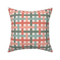 Textured Pink and Green Plaid for Spring Garden collection