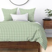 Soft Green Gingham - 1 inch