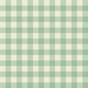 Soft Green Gingham - 1/2 inch