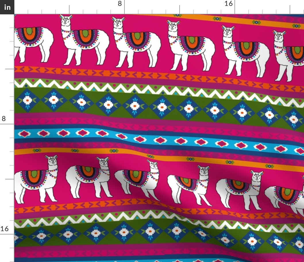 Peruvian pattern with Alpacas in tassels