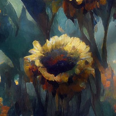 Monet Sunflowers