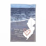 I Left My Heart At the Jersey Shore Wall Hanging Tea Towel