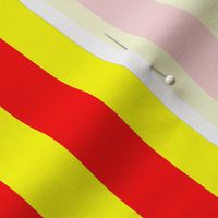 One Inch Vertical Red and Yellow School Colors Stripes