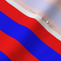 One Inch Vertical Red and Blue School Colors Stripes