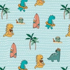 Summer Beach Dinosaurs