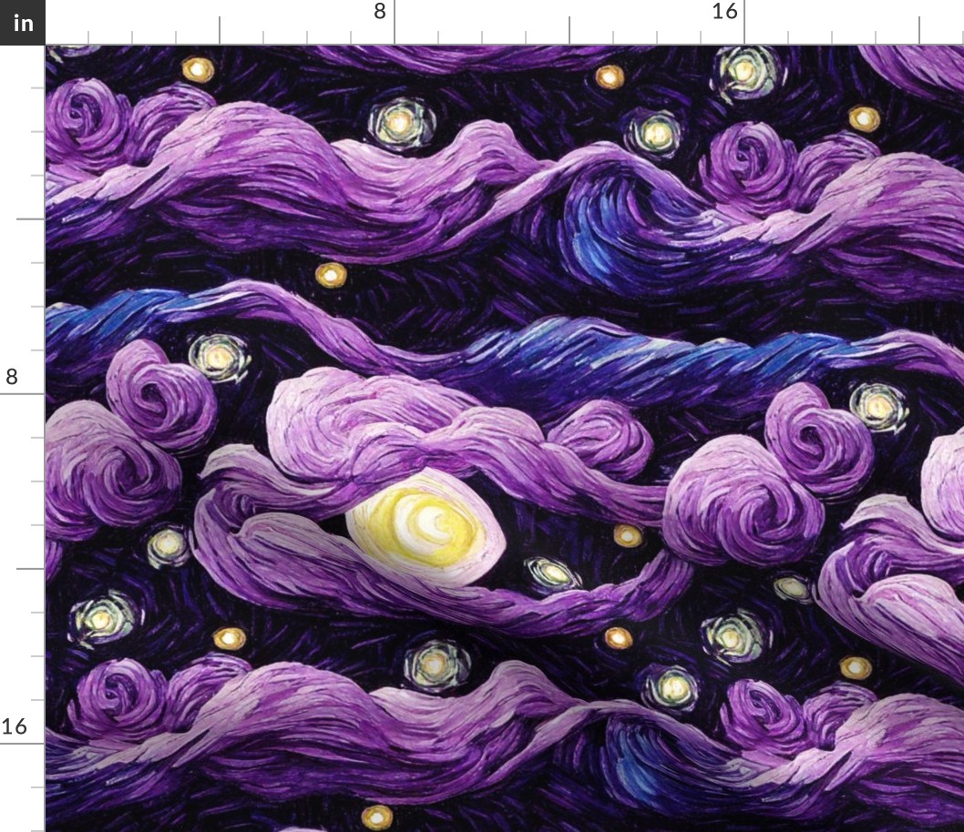 Van gogh Starry Night in Purple