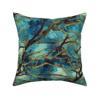 Van Gogh Tree Branches in blue