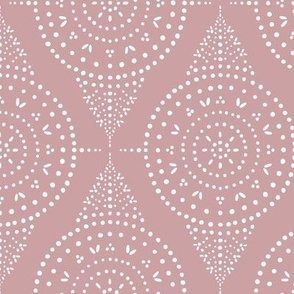 Boho Medallion Dots in Nature's Pink