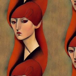 Modigliani inspired Redhead