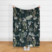 whimsical cactus nighty landscape - L