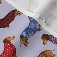 Stylish Dachshund Dogs - Purple - small
