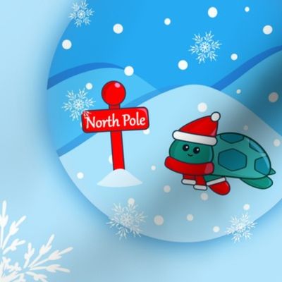 Turtle in the North Pole  (snowflake)