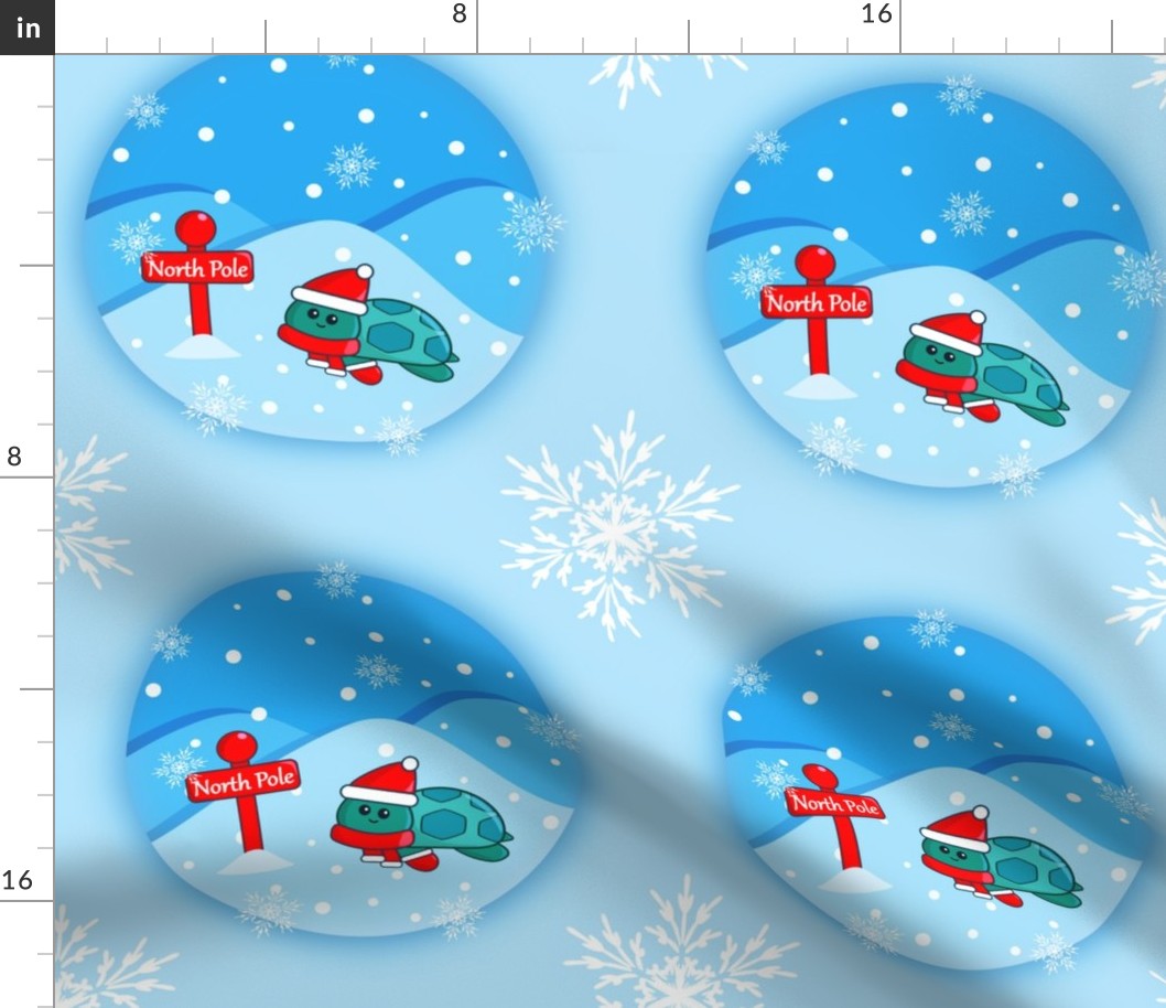 Turtle in the North Pole  (snowflake)