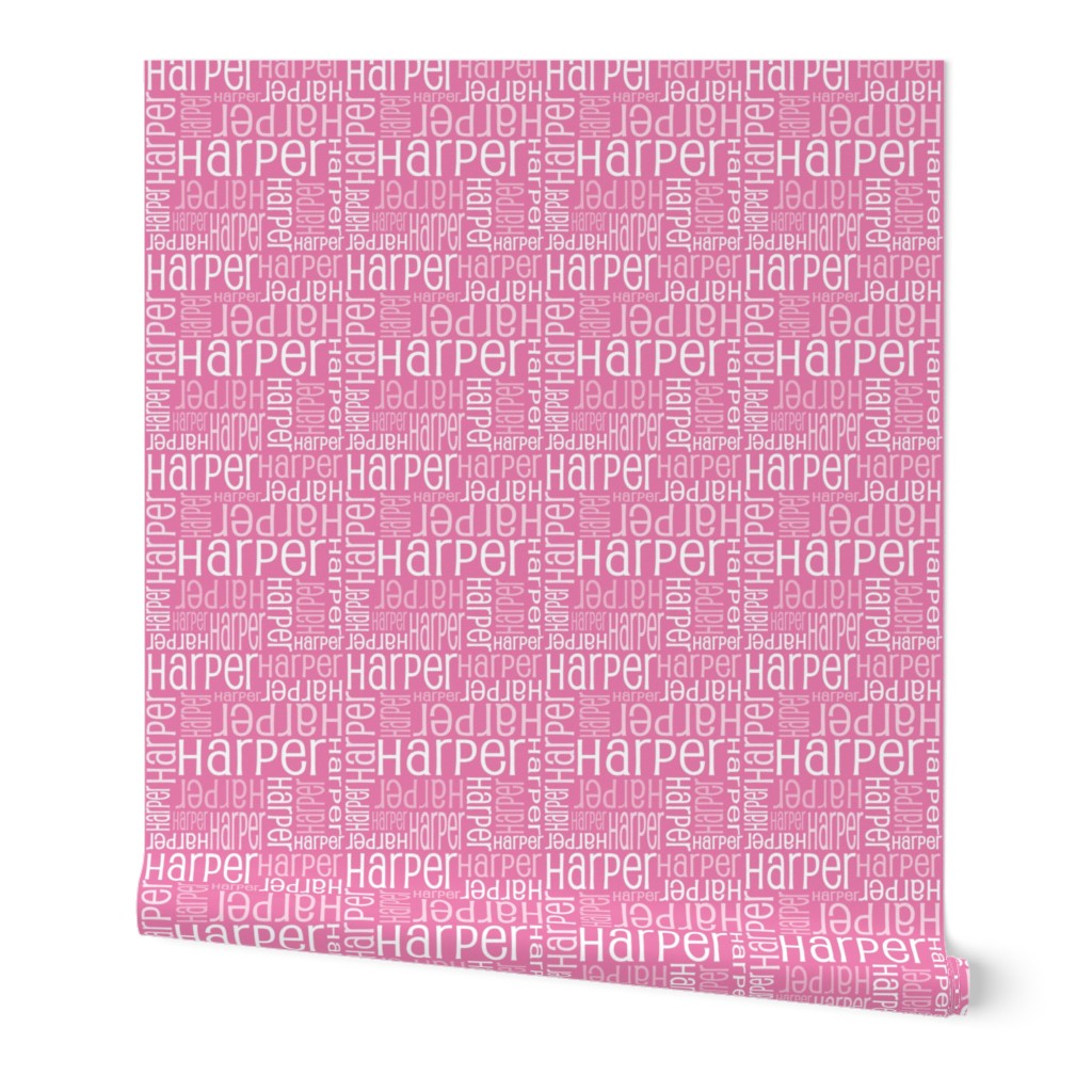 Personalised Name Fabric - Pink