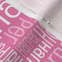 Personalised Name Fabric - Pink