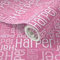 Personalised Name Fabric - Pink