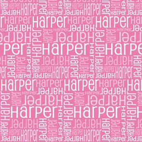 Personalised Name Fabric - Pink