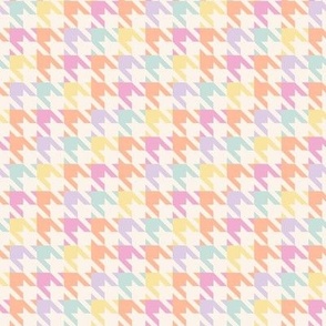 Tiny Houndstooth fun retro 90s fashion micro in pastel rainbow