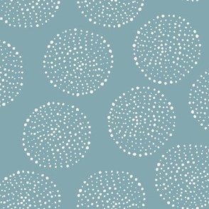 splash circle dots on caribbean ocean sky blue MEDIUM