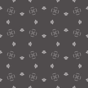 Cohesion 01-06: Retro, Muted and Moody Seamless Pattern (Black, Cream, Gray)
