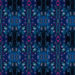 Abstract Tribal Purple Blue