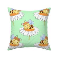 Bumble Bee Floral Green Baby Nursery 