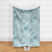 Sea Urchin Star Fish Costal baby Blue Large scale