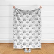 Gray Honey Bumble Bee Floral Baby Girl Nursery 