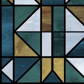 Stained Glass - Blue & Gold