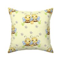 Honey Bumble Bees Floral Yellow Baby Girl Nursery
