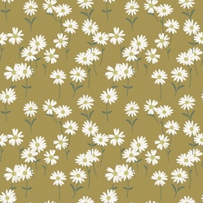 Daisy Flower  - Mustard Yellow (medium scale)