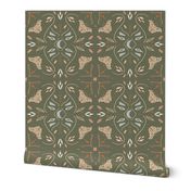 butterfly tiles green