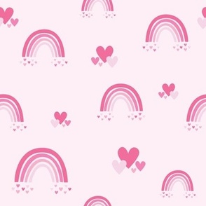 Rainbow Hearts // Pink