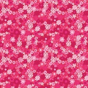 barbiecore barbie hot pink y2k retro botanical meadow mini florals danish style aesthetics flower power 60s 70s style