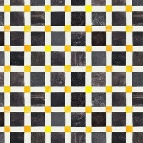 Black Yellow Paper Squares - Small
