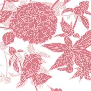 Isn't she lovely? Peonies, peonies and more peonies.  Peony pattern