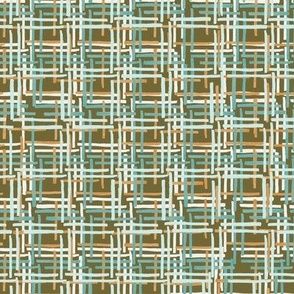 Ditsy Gingham (olive/mint) MED 