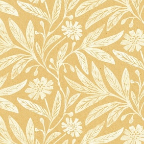 daisy stamp_sunny yellow linen_large_24 inches