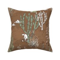 whimsical cactus earthy landscape - M