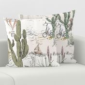 whimsical cactus landscape airy - L