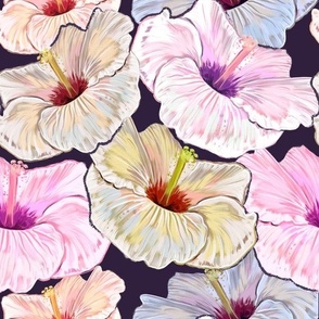 Pastel hibiscus