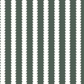 Micro | Contemporary Geometric Vertical Stripes: Modern Elegant White Botanical Floral Stripe Pattern on Dark Green Background for Garden Upholstery, Home Office Wallpaper, and Timeless Bathroom Home Décor with Neutral Color Palette