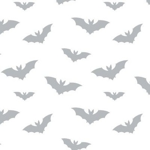 Bat Silhouettes light grey on white - medium scale