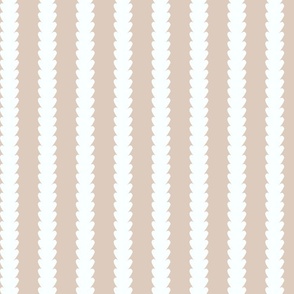 Micro | Contemporary Geometric Vertical Stripes: Modern Elegant White Botanical Floral Stripe Pattern on Blush Nude Beige Cream Background for Garden Upholstery, Home Office Wallpaper, and Timeless Bathroom Home Décor with Neutral Color Palette