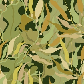 Seaweed Dark Olive Green 