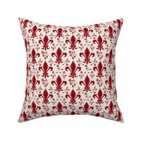 Floral Fleur de lys - red - small