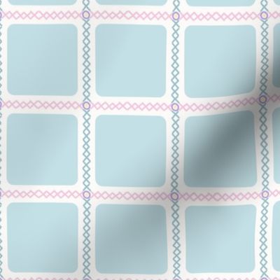 cross stitch grid square fills - off white